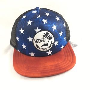 Vans surf patch hat USA America stars trucker